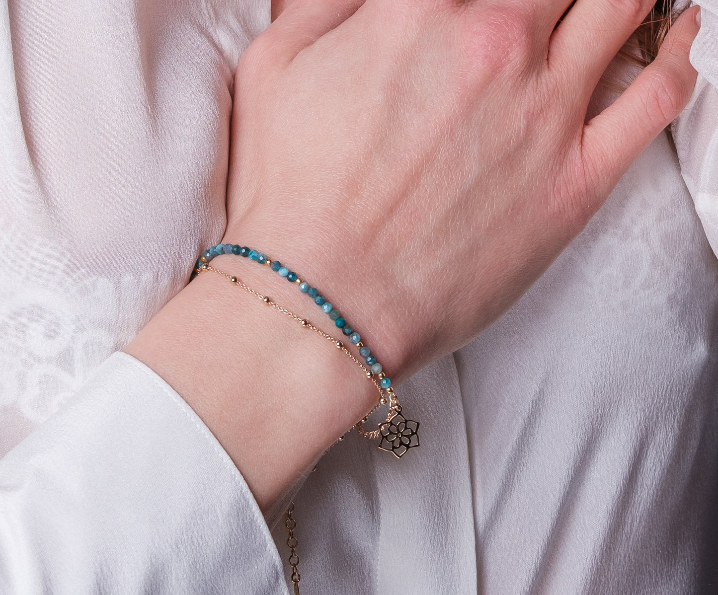 Bransoletka Flora pozłacana