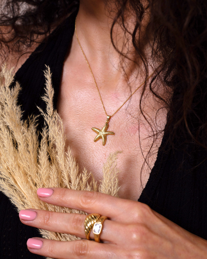 Naszyjnik Starfish pozłacany