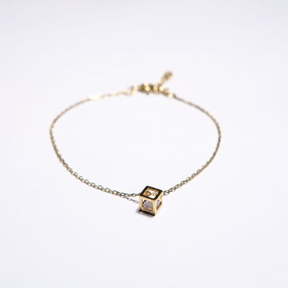 Bransoletka Cube pozłacana