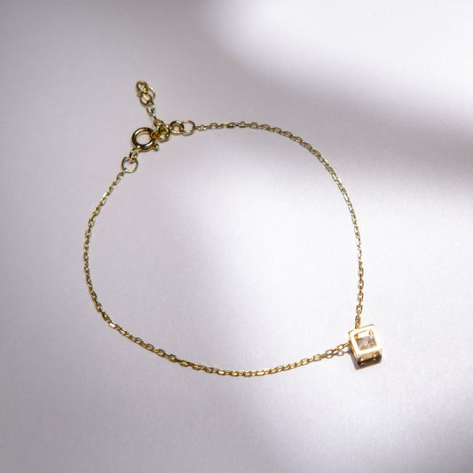 Bransoletka Cube pozłacana