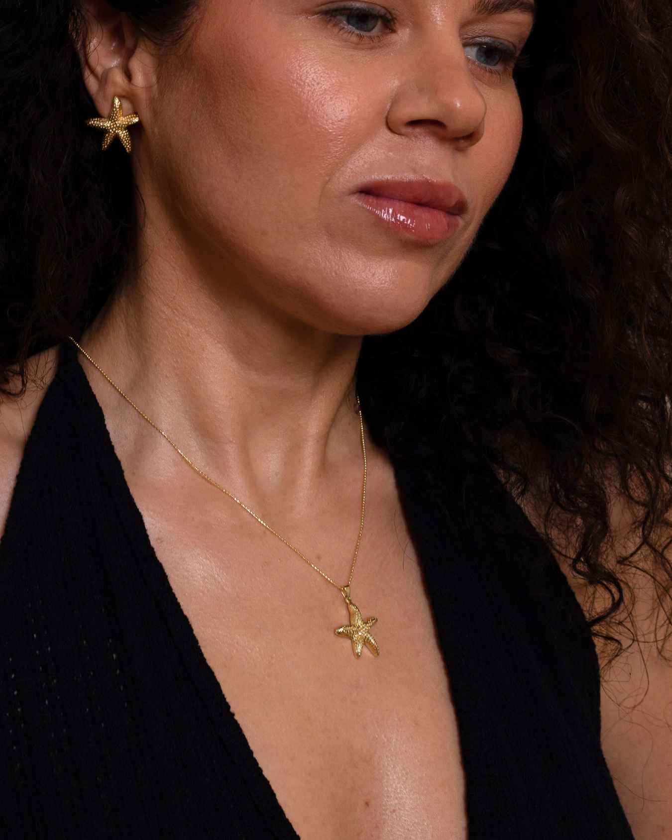 Naszyjnik Starfish pozłacany