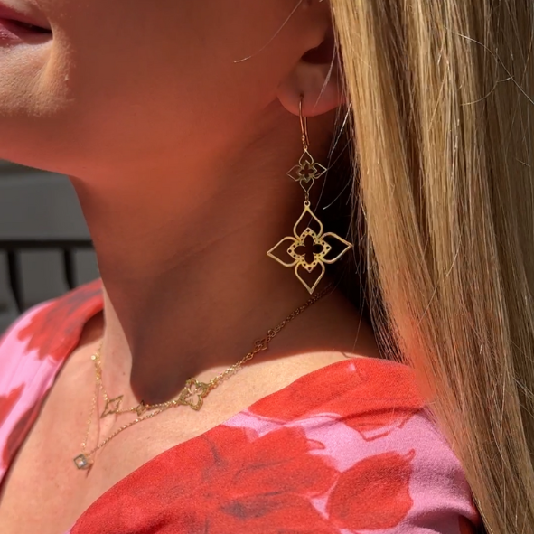 Kolczyki Clover pozłacane