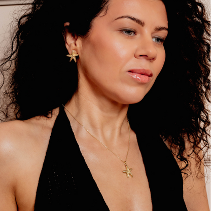 Kolczyki Starfish pozłacane