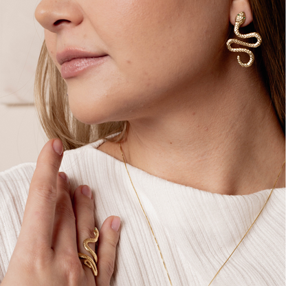 Kolczyki Aware pozłacane