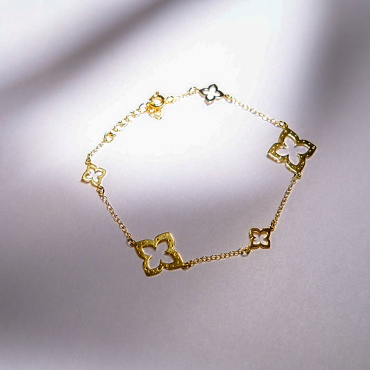 Bransoletka Clover pozłacana