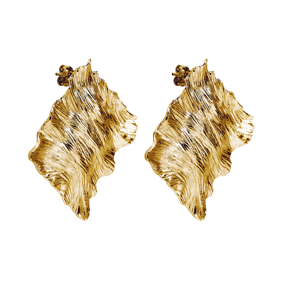 Kolczyki Tide pozłacane