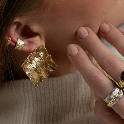 Kolczyki Tide pozłacane