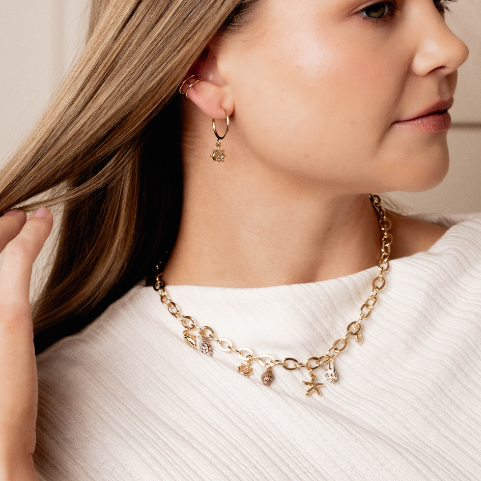 Naszyjnik Muse pozłacany