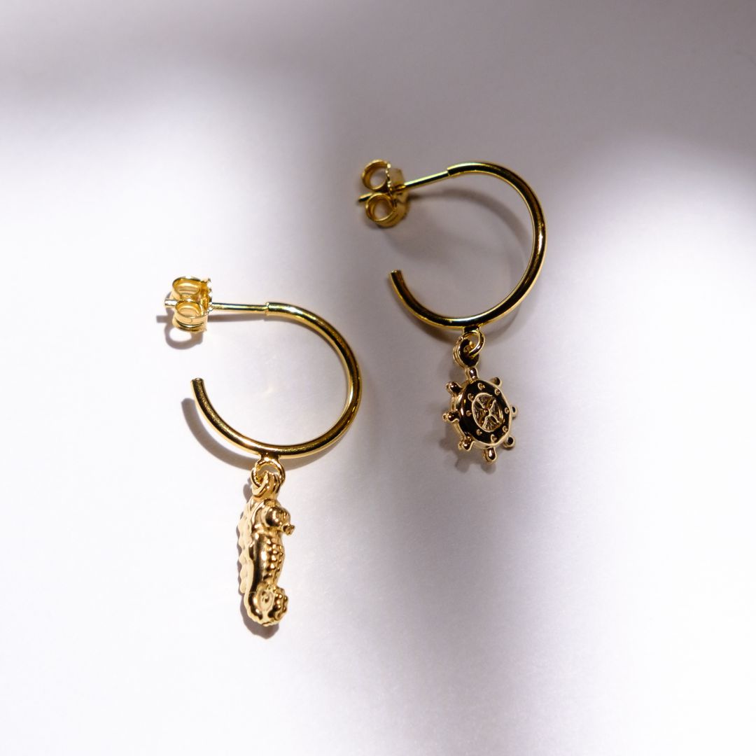 Kolczyki Muse pozłacane