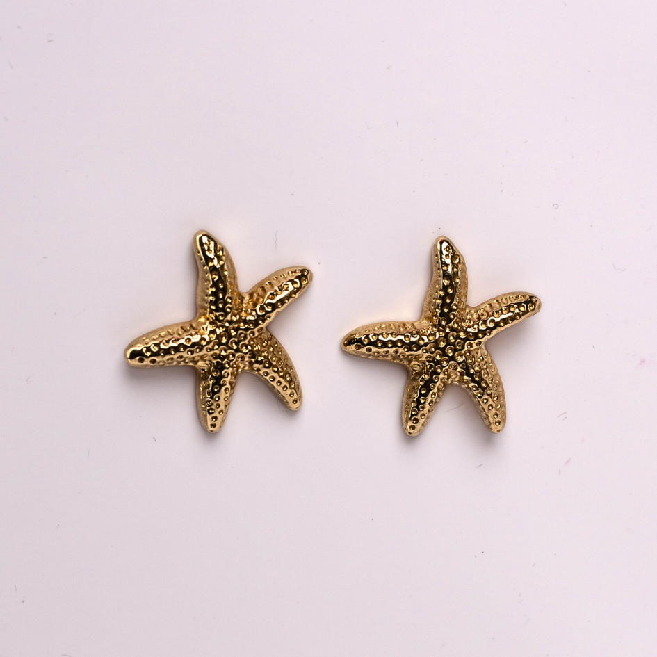 Kolczyki Starfish pozłacane