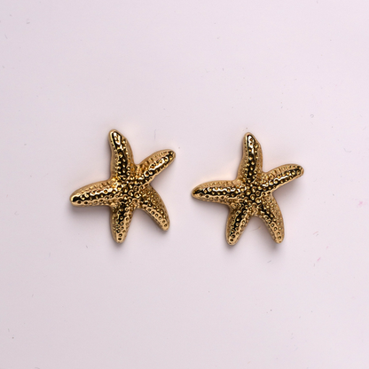 Kolczyki Starfish pozłacane