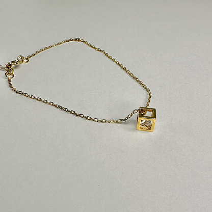 Bransoletka Cube pozłacana