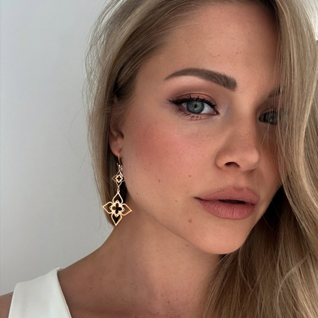 Kolczyki Clover pozłacane