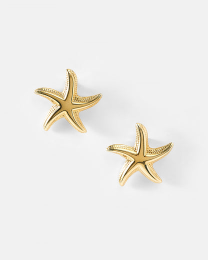 Kolczyki Sea Star pozłacane