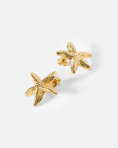 Kolczyki Starfish pozłacane
