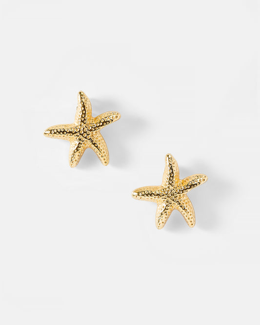 Kolczyki Starfish pozłacane